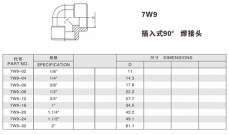 焊接式管接頭—插入式90° 焊接頭