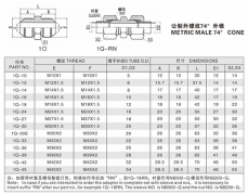 擴(kuò)口式管接頭—公制外螺紋74°外錐